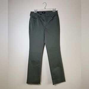 NYDJ Olive Green Straight Leg Jeans